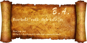 Borbándi Adrián névjegykártya